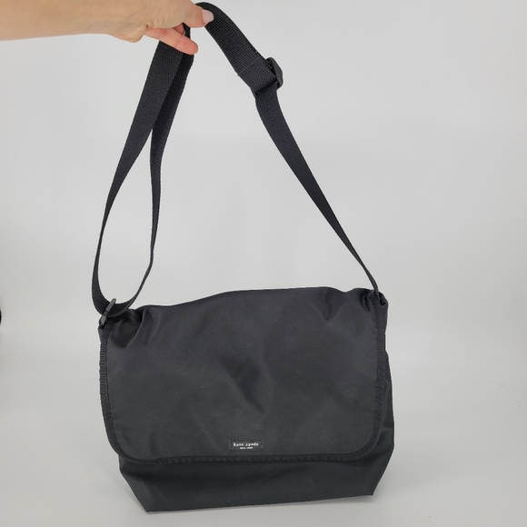 kate spade Bags Kate Spade Black Nylon Crossbody Messenger Bag